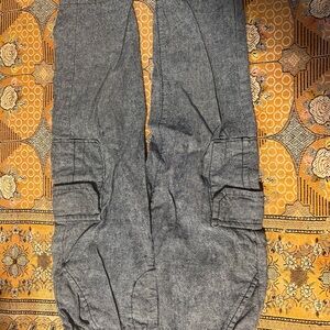 Casual Blue Cargo Jogger Pants